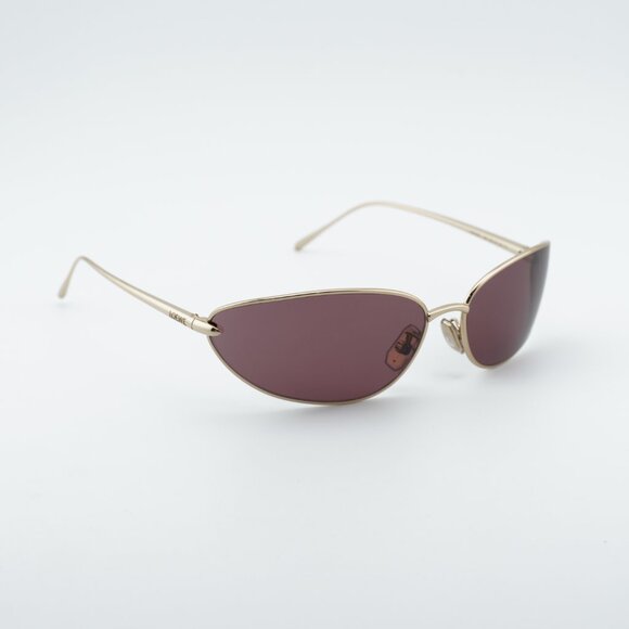 Loewe LW40164U 32U Sunglasses Gold Oval Frame, Purple Lenses main image 6